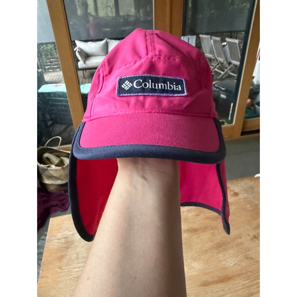 Columbia Youth Sun Hat Neck Flap UPF Pink Girls One Size - Picture 2 of 5